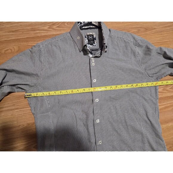 Au Noir Long Sleeves Men Shirt Size 6  Pre-Owned - Picture 7 of 8